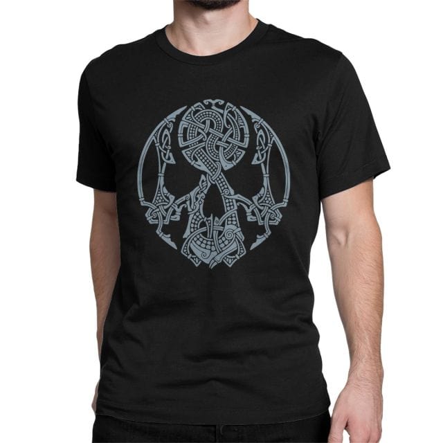 T-shirt Viking <br>Crâne De Guerrier</br> Viking Shop