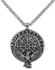 Collier Viking Vegvisir Et Corbeau Viking Shop