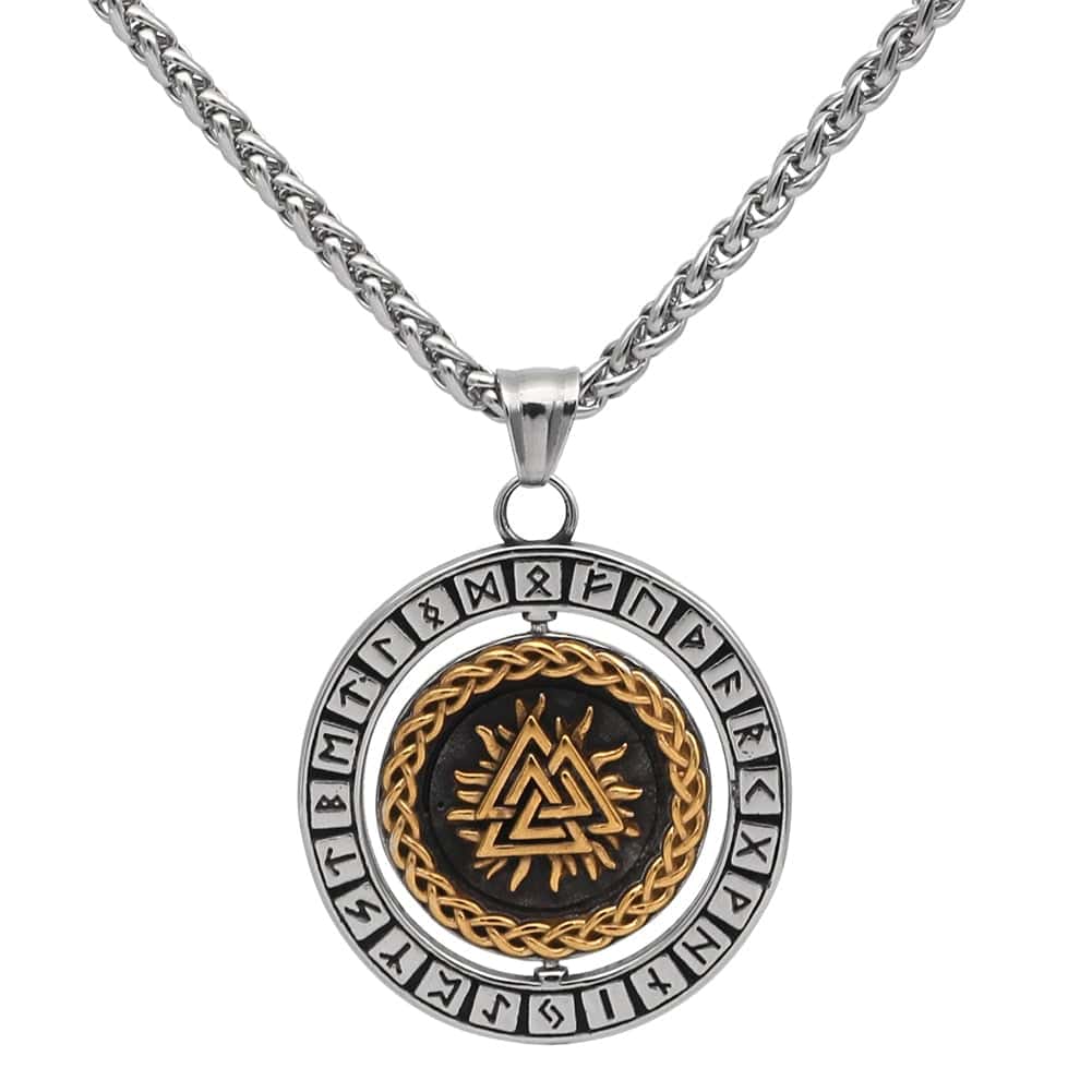 Collier Viking <br>Valknut Et Runes</br> Viking Shop