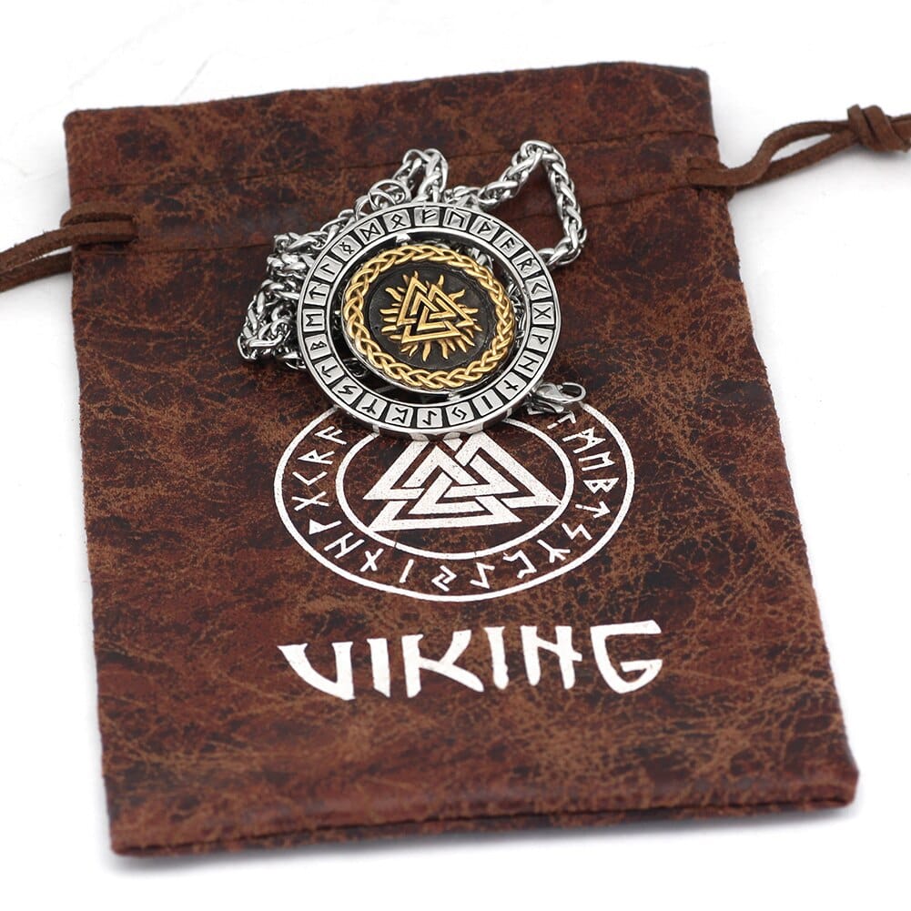 Collier Viking <br>Valknut Et Runes</br> Viking Shop