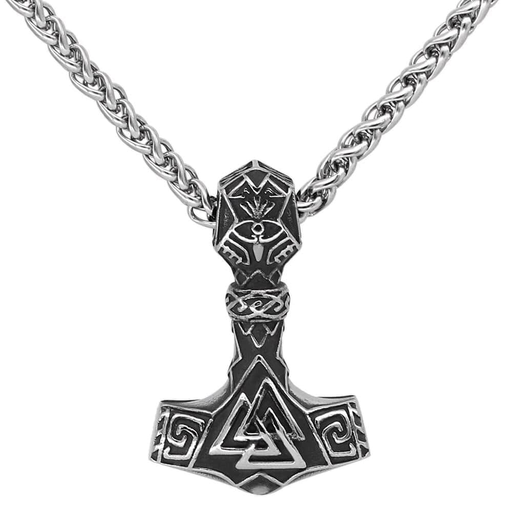 Collier Viking <br>Marteau De Thor Et Valknut</br> Viking Shop