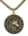 Collier Viking Loup Fenrir Et Runes Viking Shop