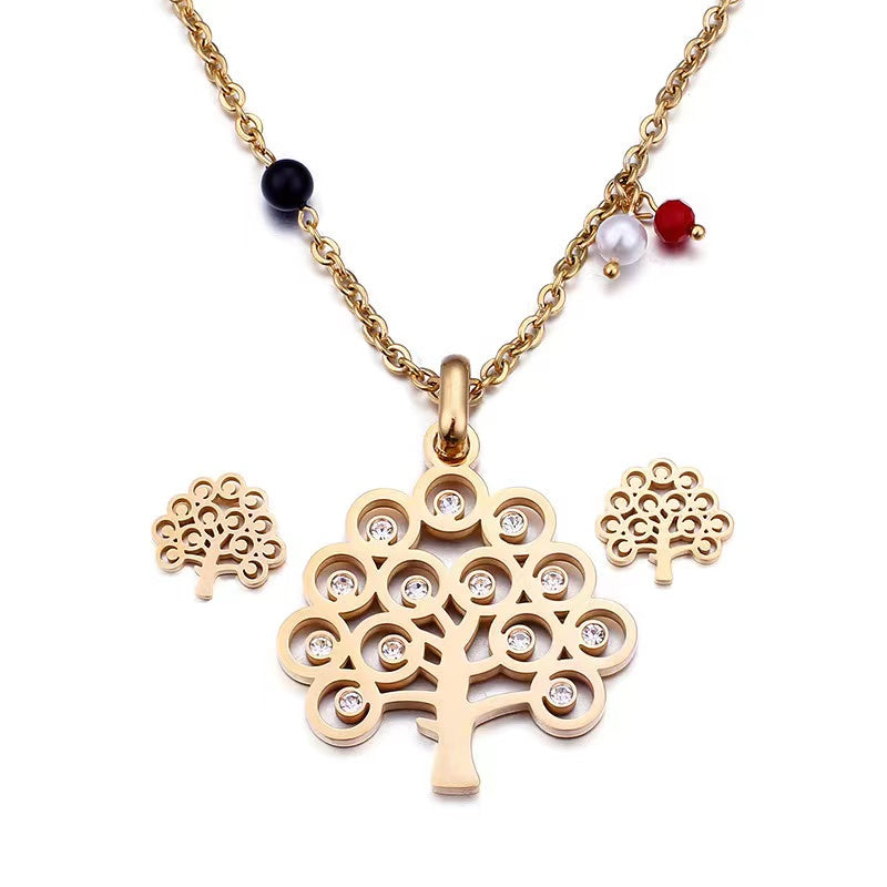 Collier & Boucles D'oreilles Viking <br>Arbre De Vie</br> Viking Shop