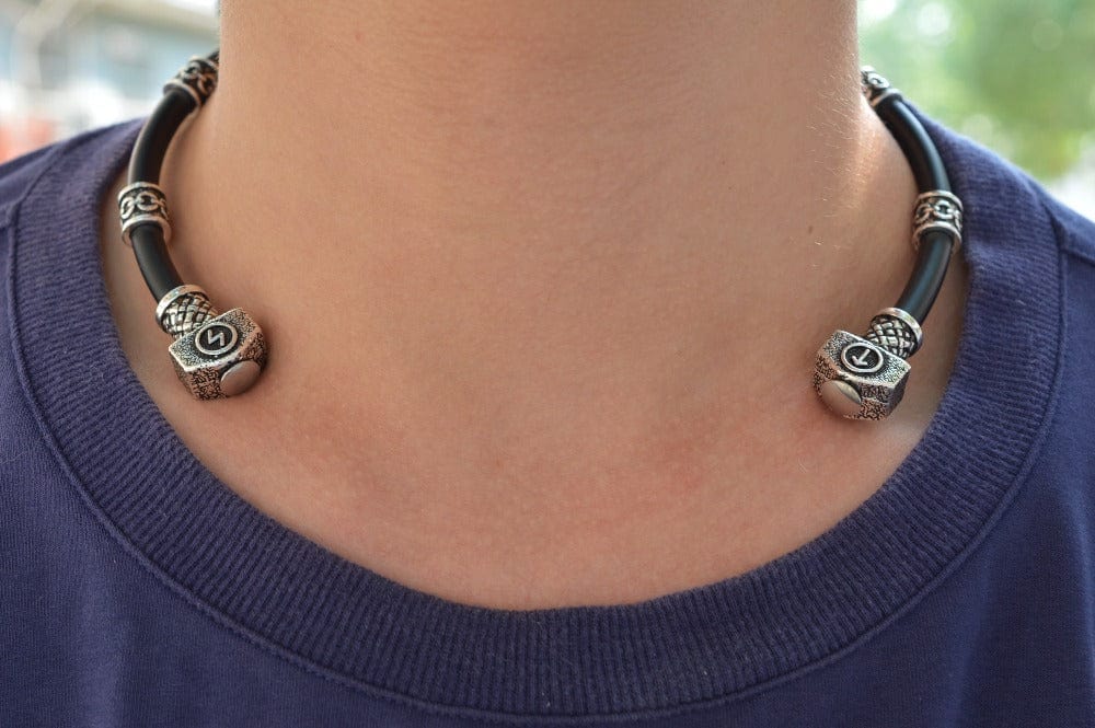 Collier Viking <br>Rune Tiwaz & Sigel</br> viking shop