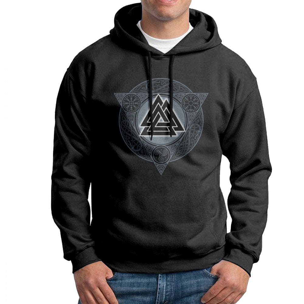 Sweat-shirt à capuche <br>Valknut</br> Viking Shop