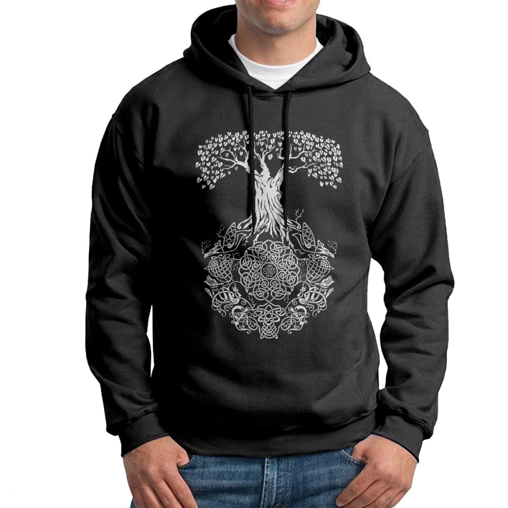 Sweat-shirt à capuche <br>Yggdrasil</br> Viking Shop