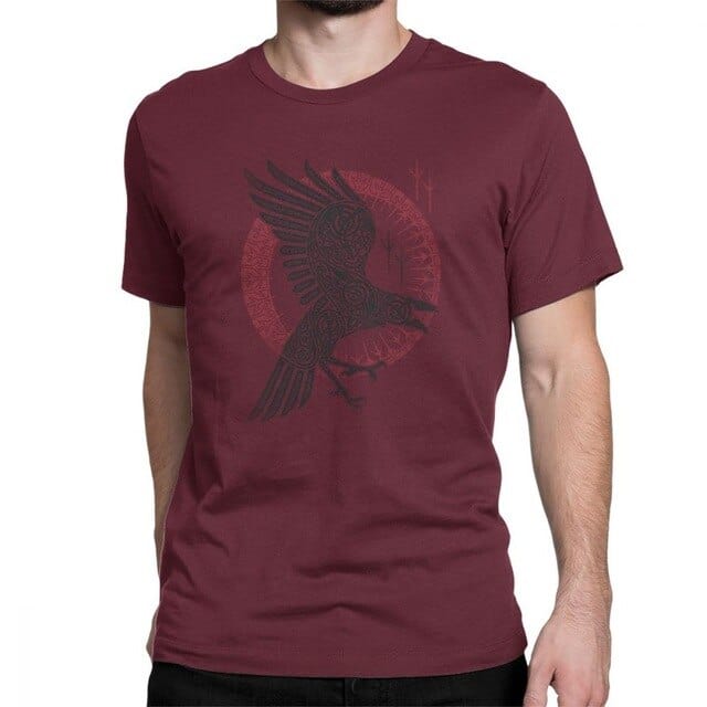 T-shirt viking corbeau