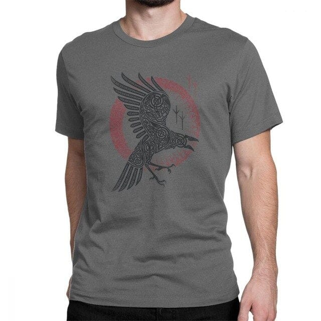 T-shirt viking corbeau
