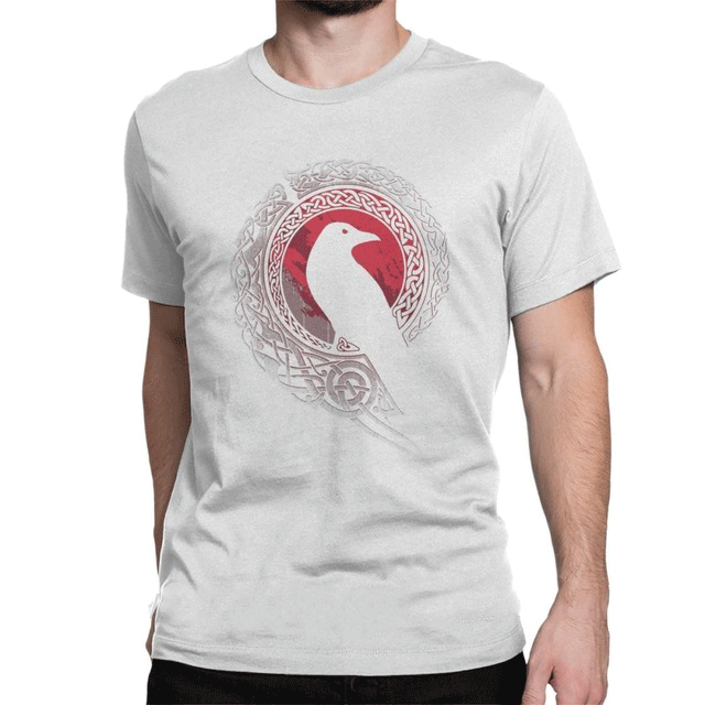 T-shirt viking Corbeau