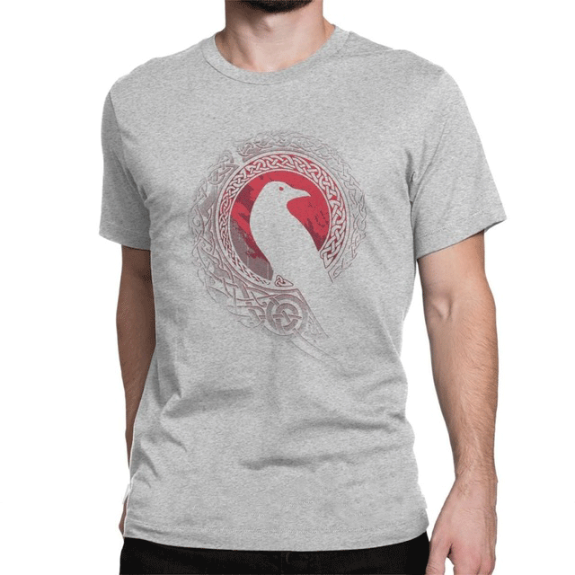 T-shirt viking Corbeau