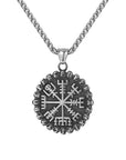 Collier Viking Runes et Heaume - Symbiose Mystique