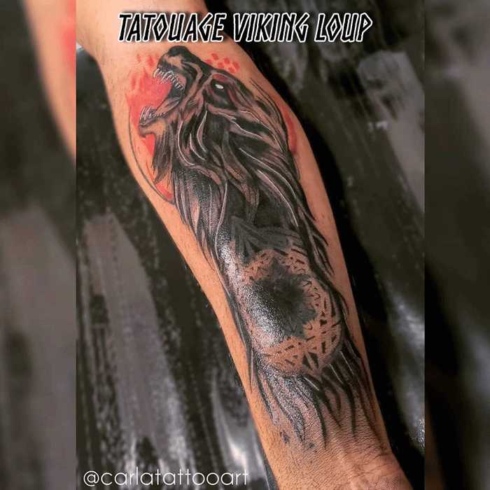 Tatouage viking loup