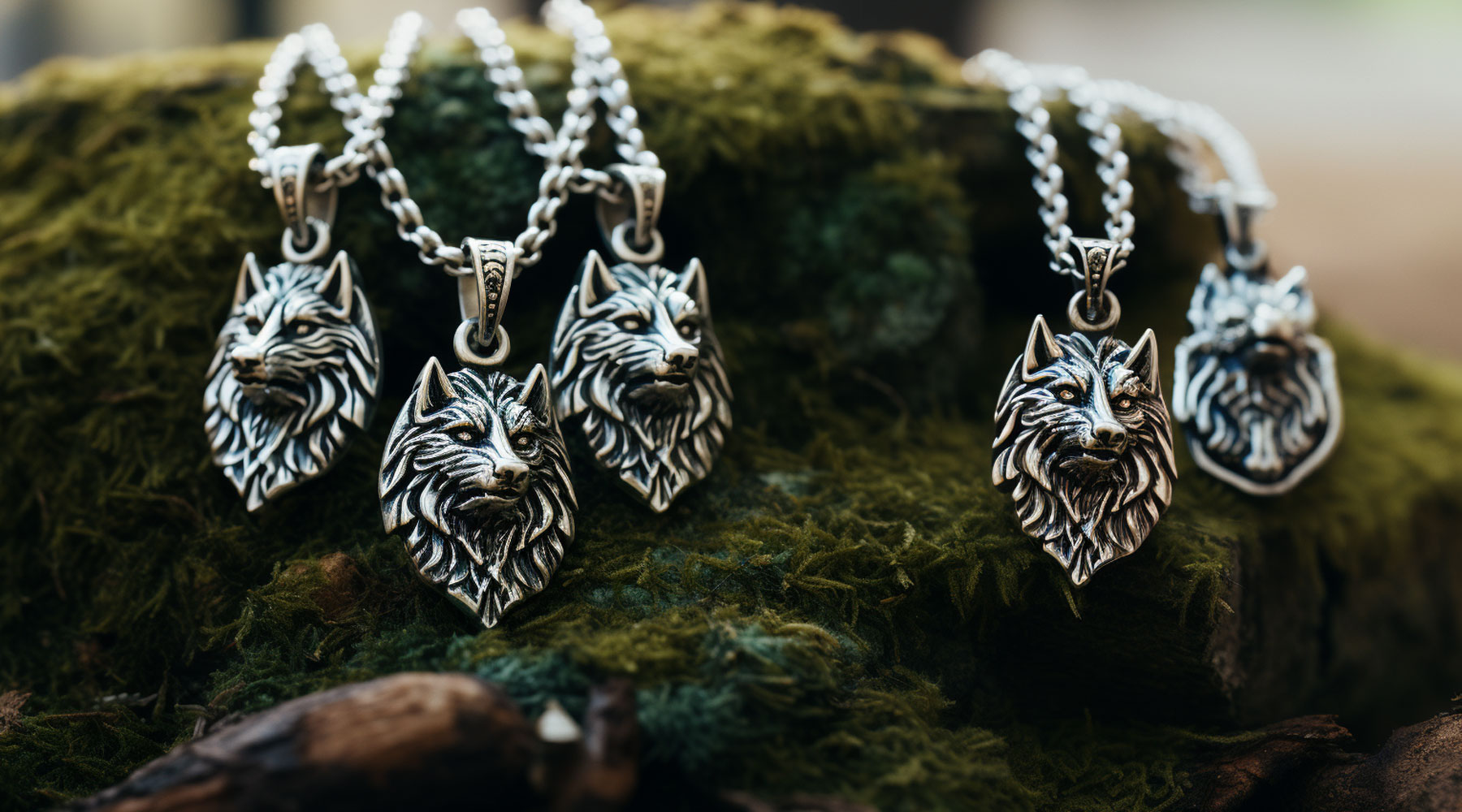 Pendentif Loup Argent