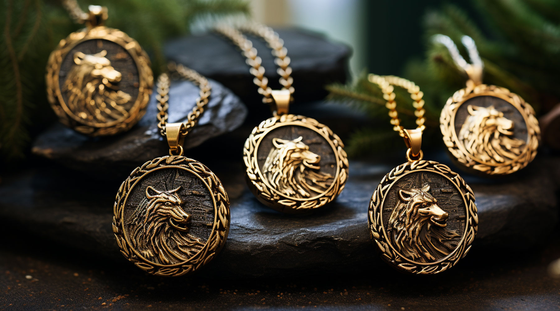 Pendentif Loup Or