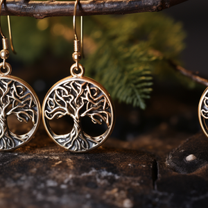 Boucle d'Oreille Arbre de vie Argent
