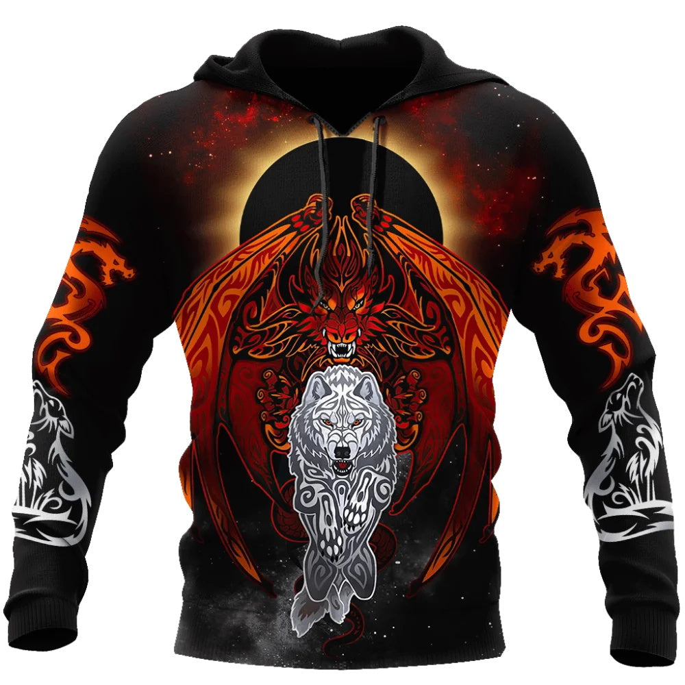 Sweat-shirt Viking Dragon Flamboyant