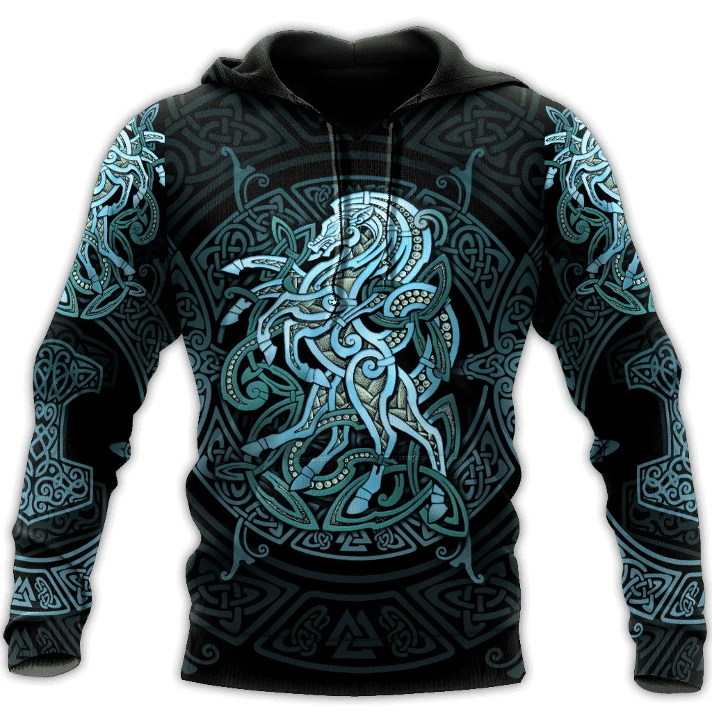Sweat-shirt viking de la créature marine celtique