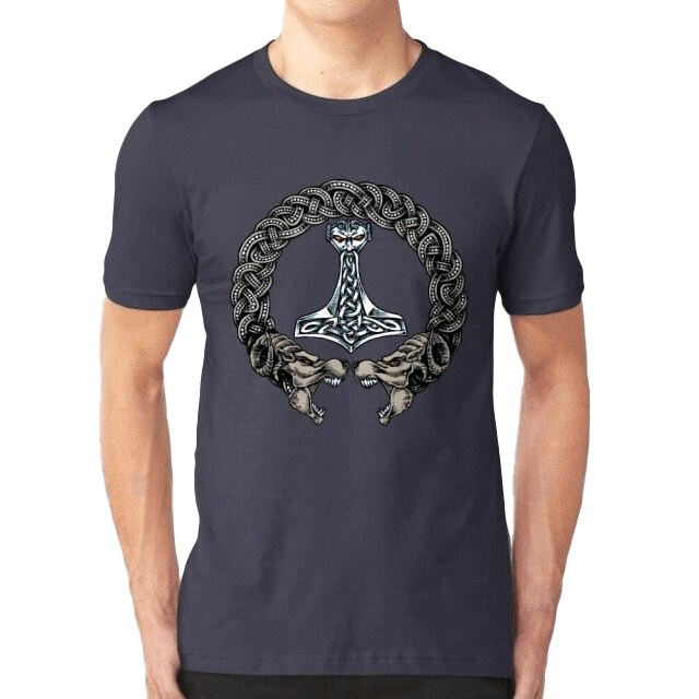 T-shirt Viking Fenrir &amp; Mjolnir Viking Shop