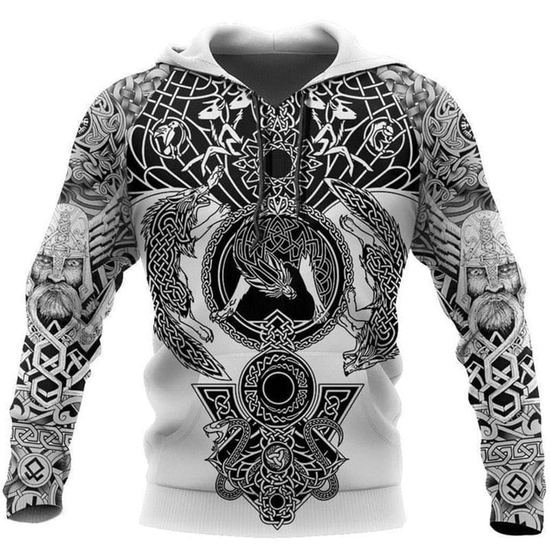Sweat-shirt Viking Odin &amp; Fenrir Viking Shop