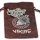 Collier Viking <br>Loup Fenrir Et Runes</br> Viking Shop