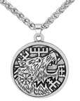 Collier Viking Loup Fenrir Et Runes Viking Shop