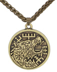 Collier Viking Loup Fenrir Et Runes Viking Shop