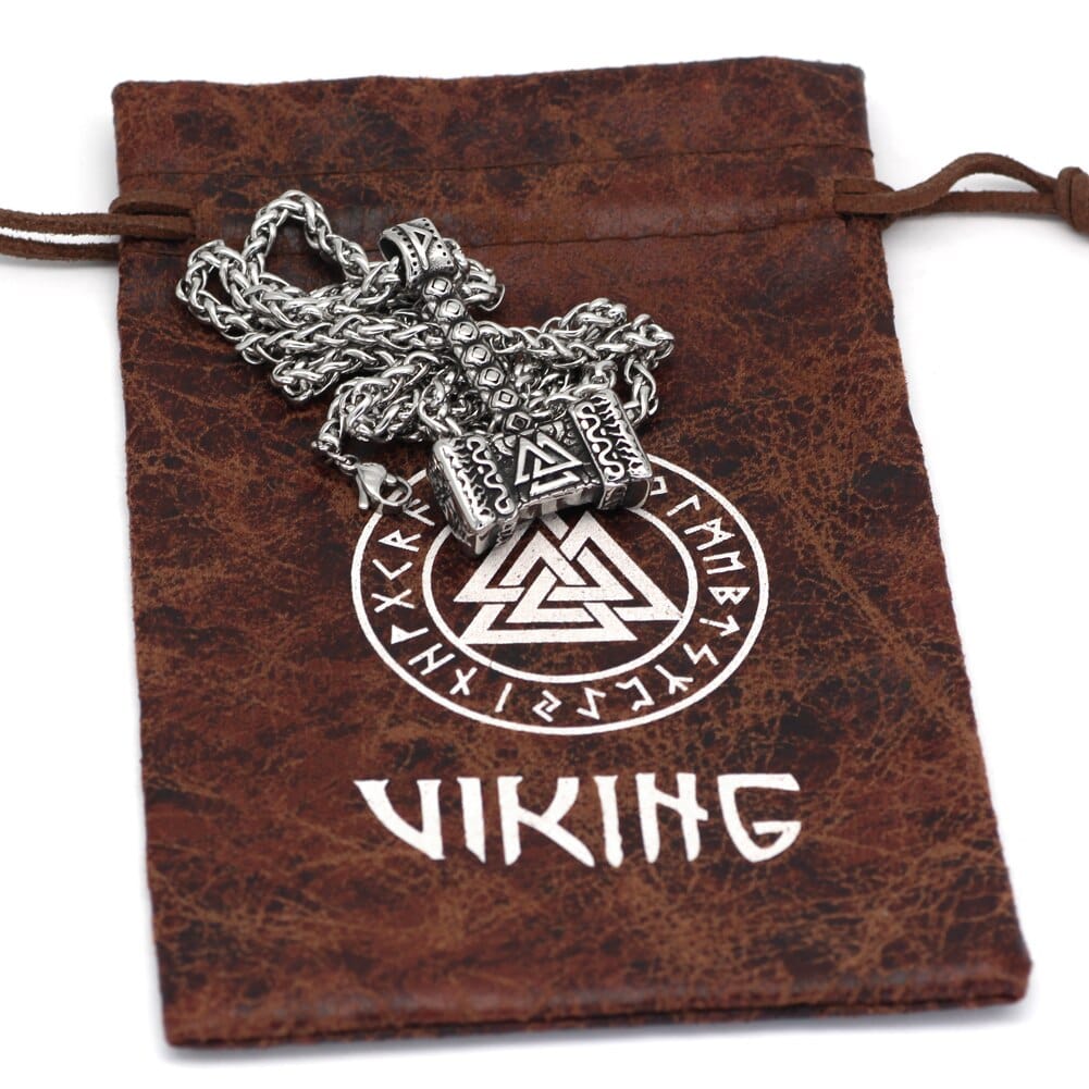 Collier Viking Marteau De Thor Et Valknut Viking Shop