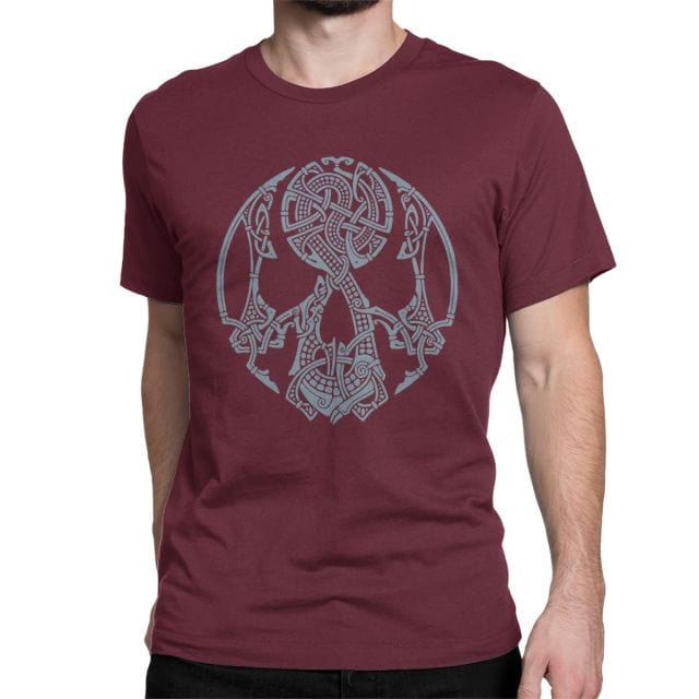 T-shirt Viking Crâne De Guerrier Viking Shop