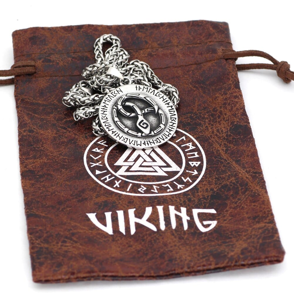 Collier Viking Serpent Et Runes Viking Shop
