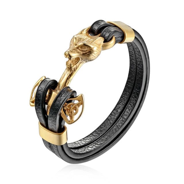 Bracelet Viking  Mjolnir &amp; Fenrir Viking Shop