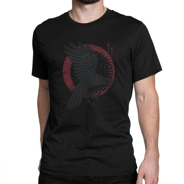 T-shirt viking corbeau