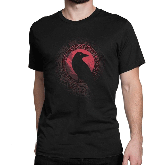 T-shirt viking Corbeau