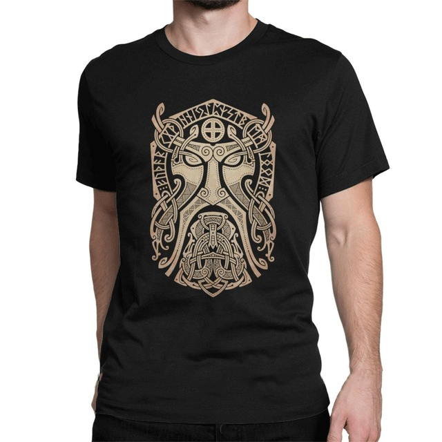 T Shirt T te De Mort Barbu Viking Shop